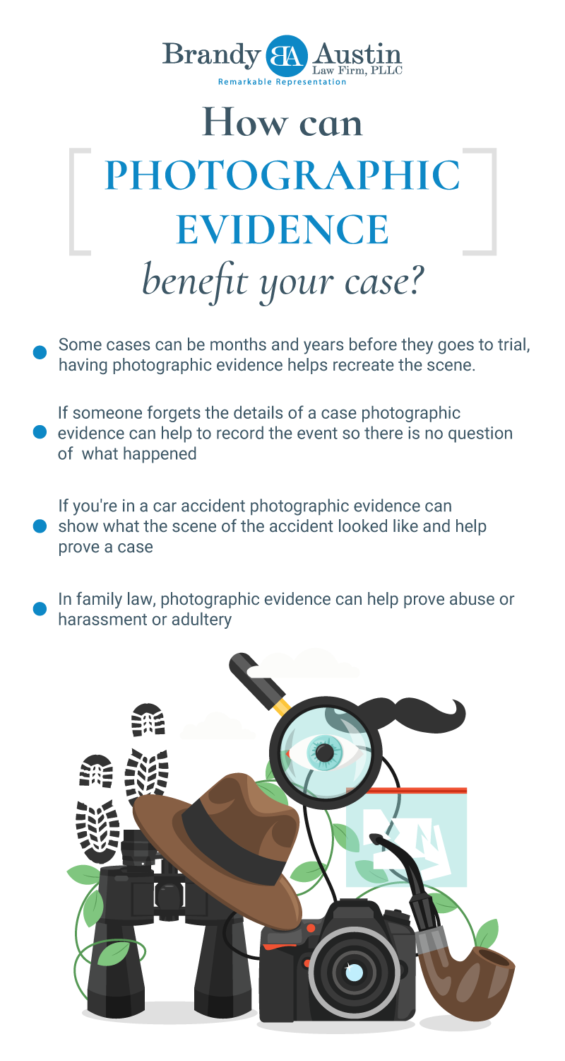 Arlington TX Attorney Photographic evidence infographic 