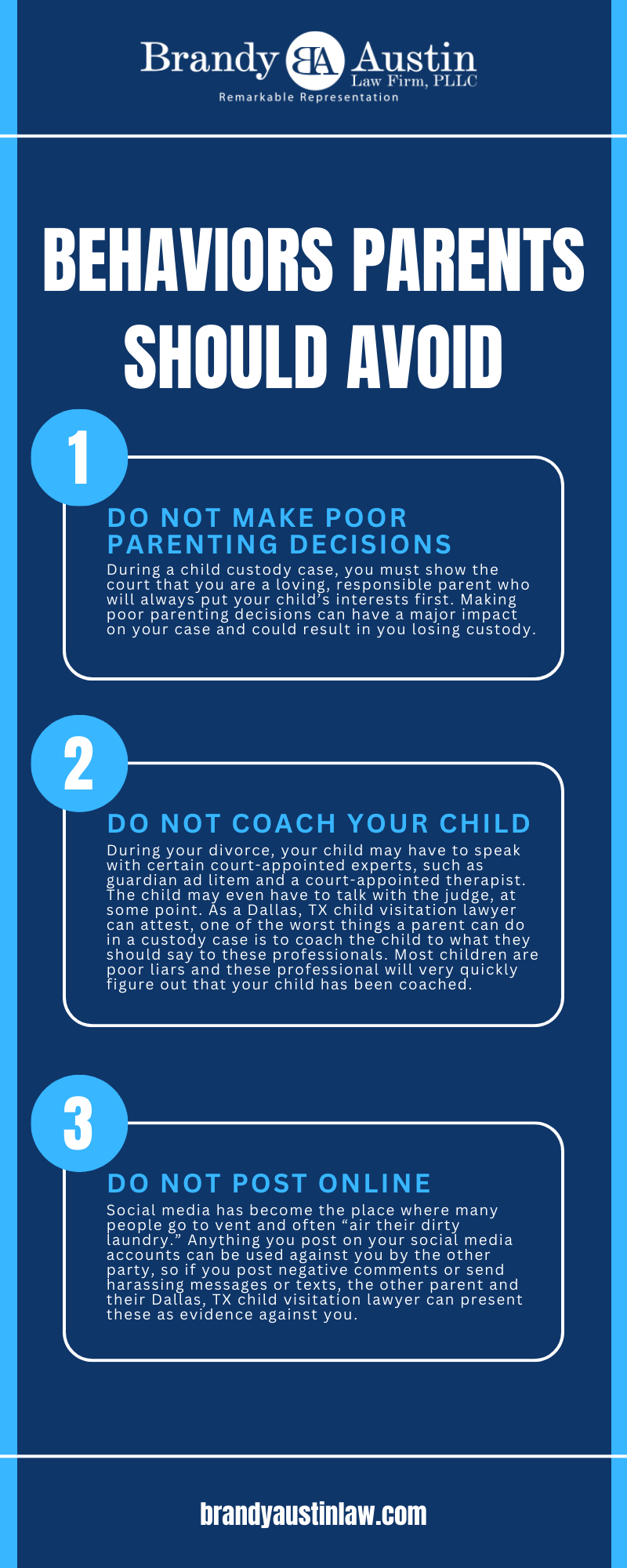 Behaviors Parents Should Avoid Infographic