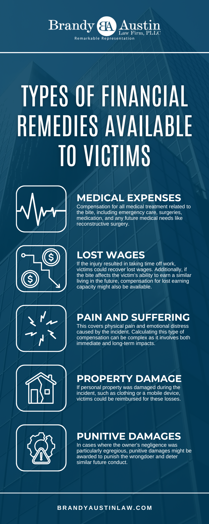 Types Of Financial Remedies Available To Victims Infographic