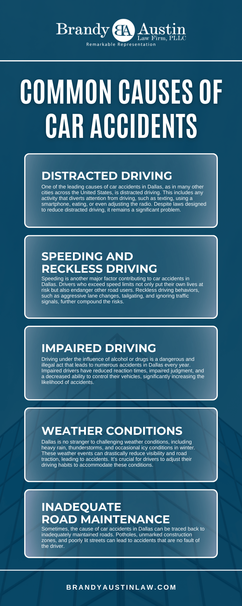 Common Causes of Car Accidents Infographic